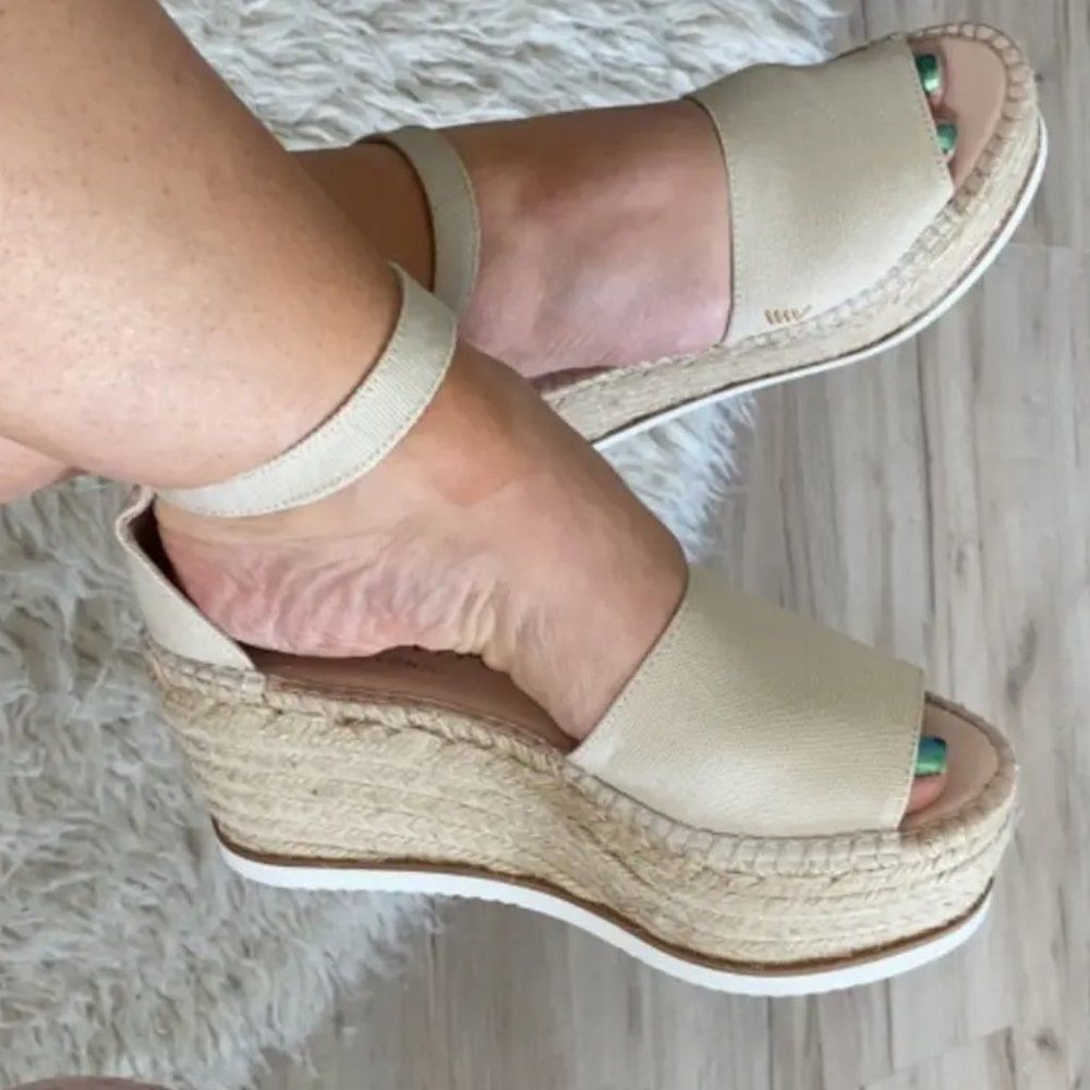 Viscata Barcelona Monjoi Canvas Mix Sole Platform - Beige